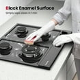 thumbnail image 6 of GASLAND GH60EF 24" Built-in Gas Stove Top, Black Ename Gas Cooktop with Griddle, 4 Sealed Burners, ETL, 6 of 9