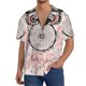 thumbnail image 1 of Balery Dreamcatcher With Owl Camisa Casual de Manga Corta con Botones para Hombre, Texturizada, Estilo Cubano, para Playa, Verano-3X-Large, 1 of 5