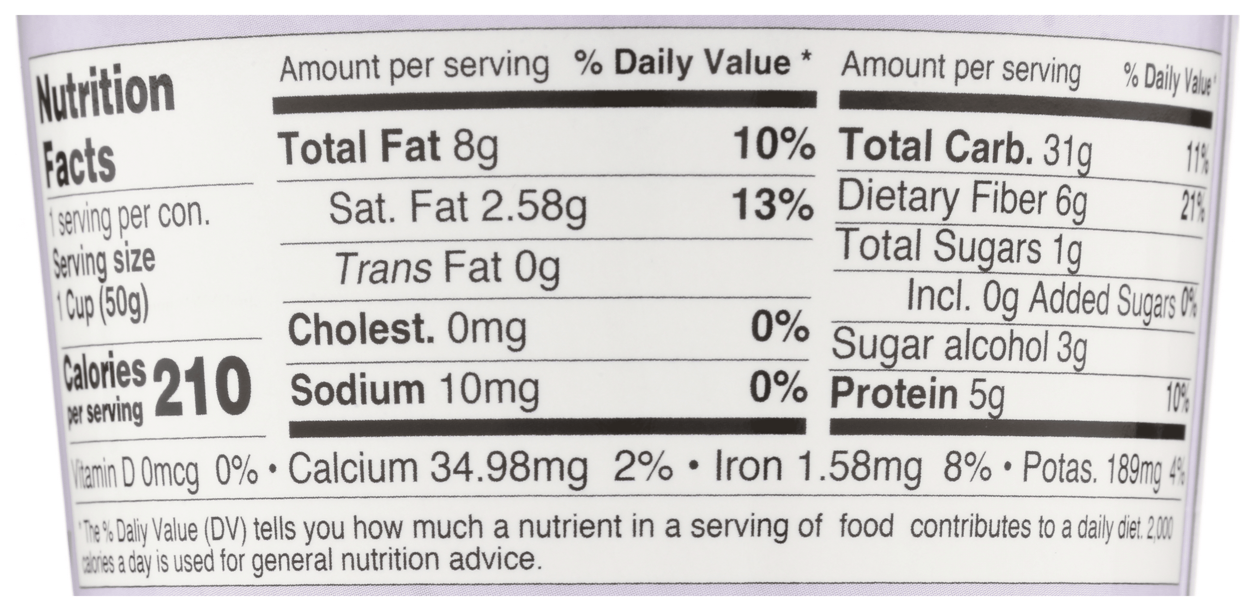 YISHI Taro Bubble Tea Instant Hot Oatmeal 1.76 oz