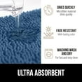 thumbnail image 4 of Bath Rug 30x20, Thick Soft Absorbent Chenille, Rubber Backing Quick Dry Microfiber Mats, Machine Washable Rugs for Shower Floor, Bathroom Runner Bathmat Accessories Decor, Blue, 4 of 6
