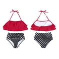 thumbnail image 2 of Jurebecia Girls Women Two Pieces Bikini Set Kids Children Bathing Suit Mother and Daughter Swimwear Family Matching Beachwear Set, 2 of 8