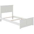 thumbnail image 1 of Leo & Lacey Madison Lit Plateforme Simple en Bois avec Pied de Lit Assorti, Blanc, 1 of 5
