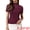 Wine Red, variant on Women's Mock Turtle Neck Short Sleeve Top Sheer Mesh Shirts XL Wine Red