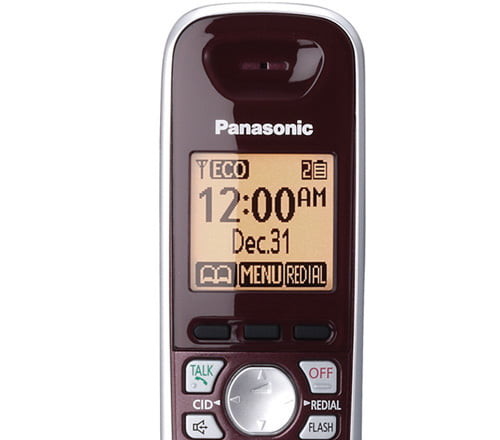 Panasonic KX-TG6572R Dect 6.0 Plus Expandable Digital Cordless Phone w/ 2  Handsets