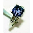 thumbnail image 2 of Shree Diamonds 2CT Cushion Cut Lab Created Blue Tanzanite Wedding Ring in 14K White Gold Plated, 2 of 2