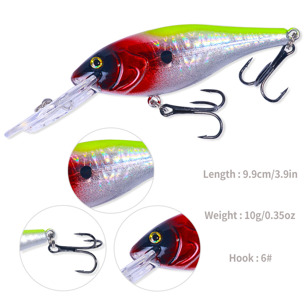 HENGJIA Minnow Fishing Lures,16Pcs Large Crankbaits Set Fishing Hard Baits Swimbaits Boat Topwater Lures for Trout Bass Perch Fishing