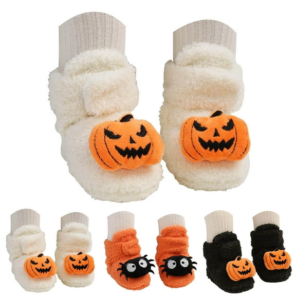 Dakaela Baby Boys Girls Booties Infant Newborn Sock Shoes Slippers Winter Warm Crib Footwear First Walkers 0-15M