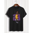 thumbnail image 1 of Ball - Men's Basketball Player Graphic Print T-shirt, Summer Fashion Athletic Short Sleeve Tees For Males, Stylish Casual Style, 1 of 6