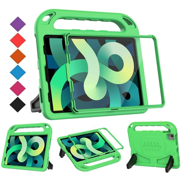 Funda para iPad Air 5/4 BMOUO Kids con protector de pantalla, color verde