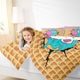thumbnail image 3 of Erosebridal Billiard Twin Comforter Sets for Kids Boys Girls, Ice Cream Drip Waffle Bedding Set, Colorful Polka Dots Reversible, 1 Comforter and 1 Pillowcase, 3 of 6