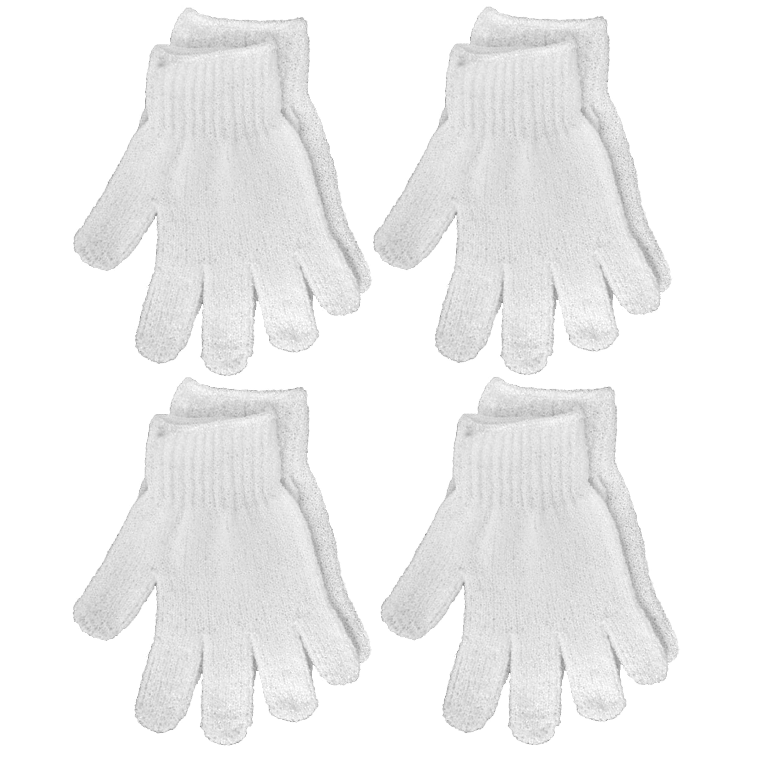 Aquasentials Exfoliating Bath Gloves (4 Pairs)