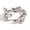 Open Spray Flower Ring Silver, variant on Stainless Steel Ring 18K Gold Plated Open Wave Flower Design Waterproof Anti Rust Anti Allergy Women's Ring Gift for Her