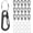 #02 (Black+Rings 12Set), variant on Small Carabiner Clip Metal Spring Snap Hooks Mini Paracord Clips for Camera Strap, Flashlight, Key Chain