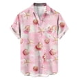 thumbnail image 4 of Blusa y camisa de manga corta con cuello vuelto para hombre, blusa informal de moda con cuello vuelto, blusa estampada de manga corta con botones, blusa de poliéster para hombre, 4 of 6
