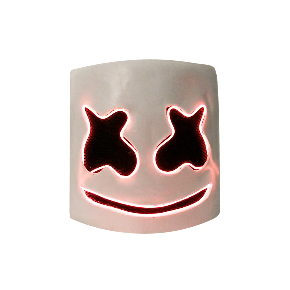 LED DJ Marshmello Helmet Music Festival Light Up Novelty Costume Party