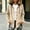 Khaki, variant on Women's Corduroy Hooded Shacket with Pockets, Button Down Long Sleeve Shirt Jacket, Loose Fit Solid Color Casual Outerwear for Fall Winter