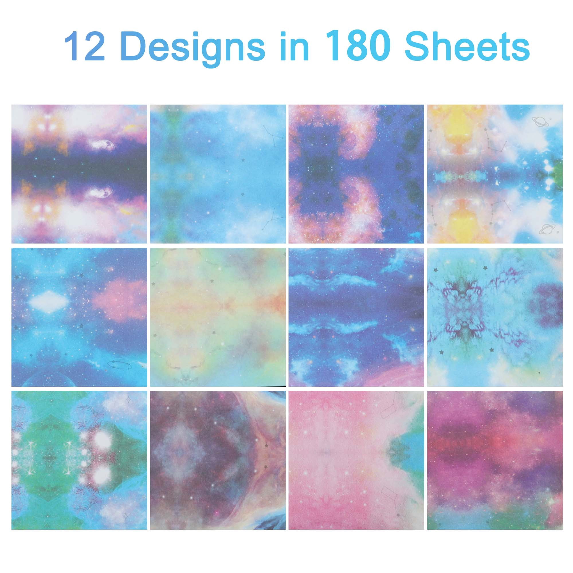 Unique Bargains 180Pcs Double-Sided Origami Paper for DIY Arts Yellow