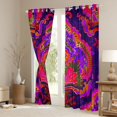 thumbnail image 3 of Homewish Purple Pink Damask Blackout Curtains Set of 2 (52x84 Each), Western Rustic Hippie Window Curtains, Teens kids Adult Female Curtains and Drapes, Curtains and Drapes Room Decor, 3 of 6