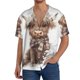 thumbnail image 1 of Balery C Camisa Casual de Manga Corta con Botones para Hombre, Texturizada, Estilo Cubano, para Playa, Verano-Medium, 1 of 5