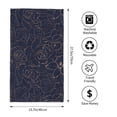 thumbnail image 4 of Kdxio Hand Towel Copper-Gold Gloss Outline Navy Dark Blue for Bathroom Kitchen Fingertip Bath Towels 27.5 x 16 Inch Home Hotel Gym Laundry Room, 4 of 9