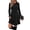 Black, variant on Short Sleeve Dresses for Women V Neck Summer Midi Dresses Empire Waist Tunic Casual Dress with Pockets