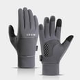 thumbnail image 4 of Xdegoge Winter Gloves for Men Touch Screen Cold Weather Warm Glove Fleece Lined Thermal Waterproof Clothing Accessories with Non-Slip Strips for Running Driving Hiking, 4 of 4