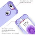 thumbnail image 4 of Case for iPhone 7/8, 3 in 1 Hybrid Hard Plastic Soft Rubber Heavy Duty Rugged Bumper Shockproof Full-Body Protective Phone Cover for iPhone 7/8, Purple, 4 of 6