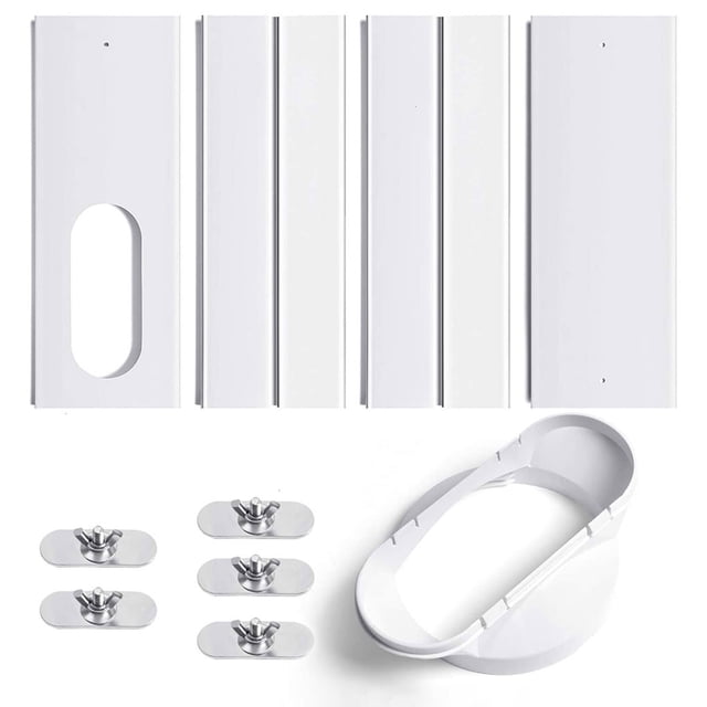 Kit de ventana de aire acondicionado Kit de ventilación de placa deslizante de ventana de 5 pulgadas Adaptador de manguera de reparación ajustable de PVC Inevent HA005579-00B