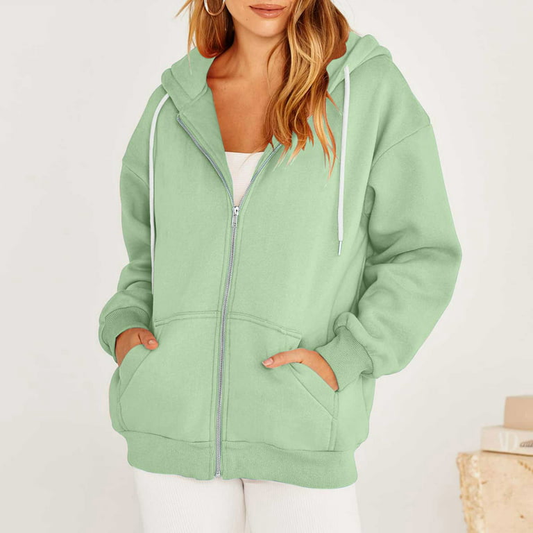 Stylish Ladies hoodie jacket (mint green )
