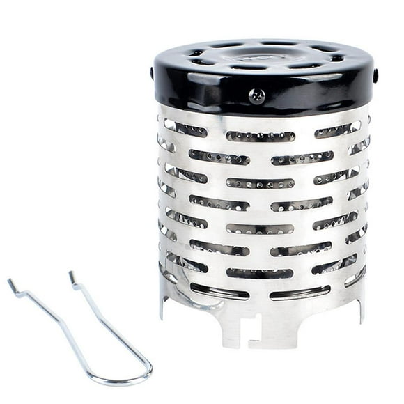 Camping Heater Cover Mini Portable Stainless Steel Camping Stove Heater Cap Outdoor Fishing Hiking Picnic Heating Cover Tool