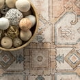 thumbnail image 3 of nuLOOM Dawson Machine Washable Distressed Medallion Area Rug, 3' x 5', Peach, 3 of 10