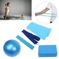 thumbnail image 1 of Kit d'Équipement de Yoga, Portable Incluant Serviette en Latex Balle de Yoga BlockYoga, Ceinture Extensible, Ensemble de Démarrage de Yoga Résistant pour Exercice de Yoga, 1 of 8