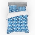 thumbnail image 2 of Ambesonne Flower Bedding Set 3 Pcs, Blue Color Palette Roses, Twin XL, Sky Blue Blue, 2 of 3