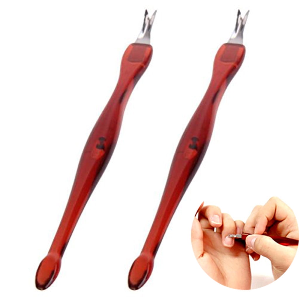 Daisyyozoid Wholesale Remover Beauty Tool Cut Repair Removal Of Nail Scissors Pusher 2PC