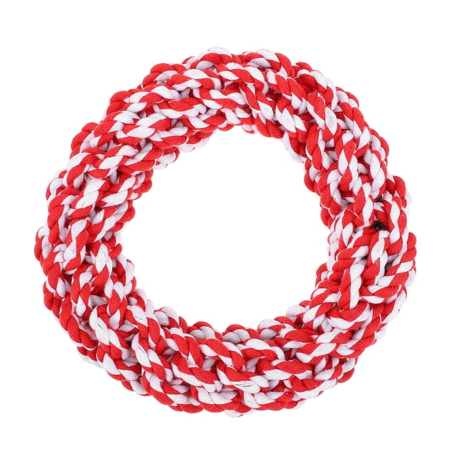 Weiweiguan 1Pc Pet Dog Toy Molar Teeth Bite-resistant Rope Knot Toy Retriever Big Dog Toy