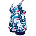 thumbnail image 4 of HAWEE Womens Plus Size Tankini Swimsuits with Shorts Two Piece Bathing Suit Floral Printed Swimwear, 4 of 5