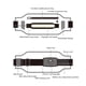 thumbnail image 3 of Guardurnaity Bolsa de cintura Lámpara Luces de circulación nocturna USB Recargable Ligero Portátil Ahorro de energía Luz de advertencia riñoneras, 3 of 6