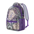 thumbnail image 2 of Mandala Inspired Paisley Backpack - Ergonomic Waterproof Bookbag for Teens with Side Bottle Pocket, 2 of 6