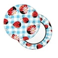 thumbnail image 2 of Gukieu Flowers and Lady Bugs Print Round Chair Cover, Dust-proof and Non-slip Bar Chair Protective Cover, Suitable for Bars, Restaurants, Offices-12 inch, 2 of 7