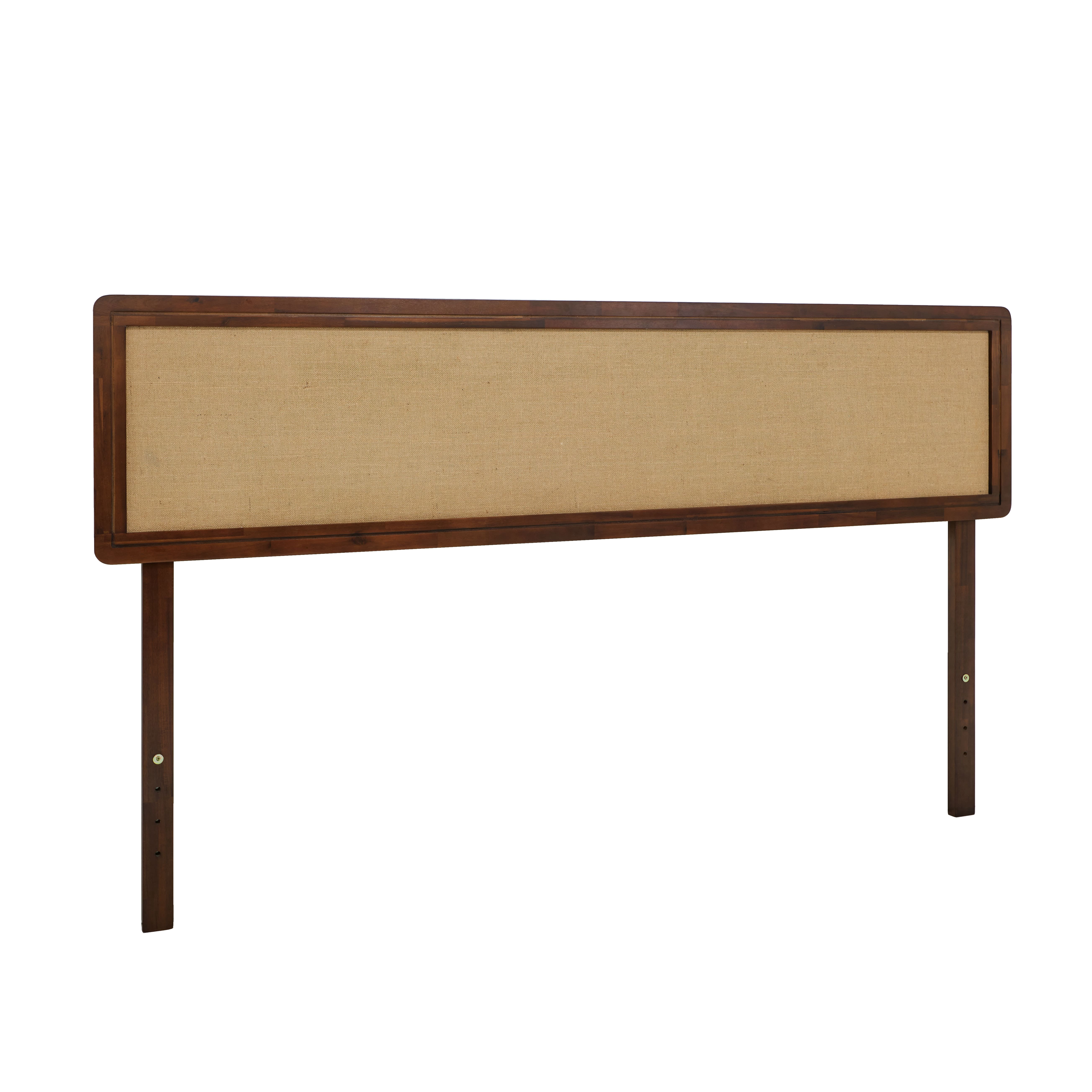 Grace King Size Headboard, Bohemian, Solid Wood, Walnut
