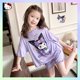 thumbnail image 2 of Anime Girl Summer New Thin Style Pajamas Sanrioed Cinnamoroll Kuromi Melody Cartoon Short Sleeved Shorts Kawaii Kids Homewear, 2 of 5