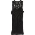 thumbnail image 2 of Aeropostale Womens Lacey Solid Color Tank Top, Negro, Grande Aeropostale Camiseta sin mangas, 2 of 2