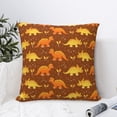 thumbnail image 4 of Yiaed Dinosaurs and Leaves Print Pillow Covers Super Soft Decorative Square Throw Pillow Covers Case Cushion Covers for Sofa Couch Bedroom Car Decor（No pillow core）-26"x26", 4 of 7
