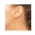 thumbnail image 3 of 10K Polished Yellow Gold Cross Dangle Earrings, 3 of 4