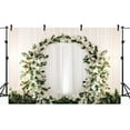 thumbnail image 3 of Wedding Backdrop Bridal Shower Ceremony Proposal Flowers Romantic Pretty Floral Marriage Photography Background Wedding Garland for Woman Photo Studio Shoot, 3 of 4