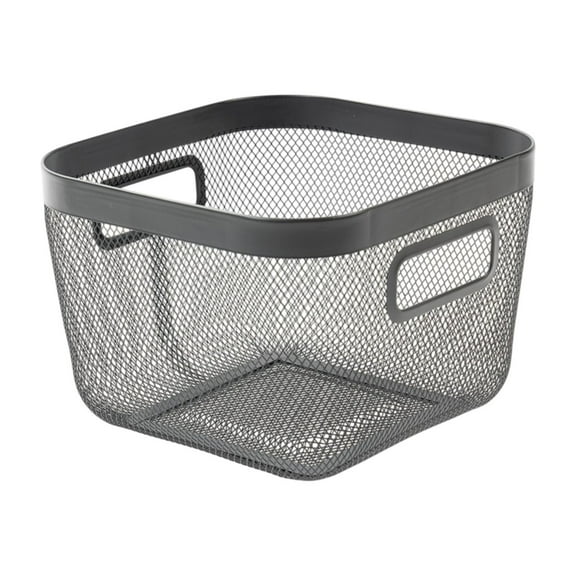 QSTDGVPW Metal Wire Basket Fruit Basket Home Decor 11inchx8inch with Handle Pantry Holder
