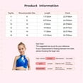 thumbnail image 7 of YUUMIN Toddler Girls Sparkly Vest Latin Hip Hop Jazz Dance Crop Top Metallic Ballet Performance Dancewear Blue 10, 7 of 7