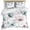 Green, variant on 3 Piece Blue Beige Spring Floral Duvet Cover Set Queen Size,Microfiber Comforter/Quilt Cover with Corner Ties and 2 Pillowcases,Summer Botanical Watercolor All Season Soft Bedding with Zipper Closure
