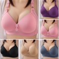 thumbnail image 6 of HEVIRGO Random colors 3PCS Women Bra Back Closure Lace Breathable Elastic Anti-snagging Breast Support Wide Shoulder Strap Mid-aged Mother Bra, 6 of 10
