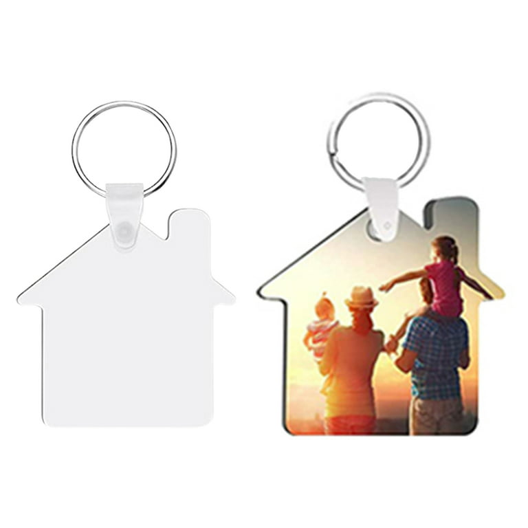 11 Styles Sublimation Blank DIY Keychains Party Favor Sundries MDF